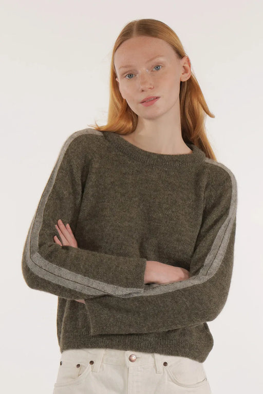 Alpaka Streifenpullover Ilda Color Band-Les Racines Du Ciel-Pullis & Sweatshirts-ROTATION BOUTIQUE BERLIN