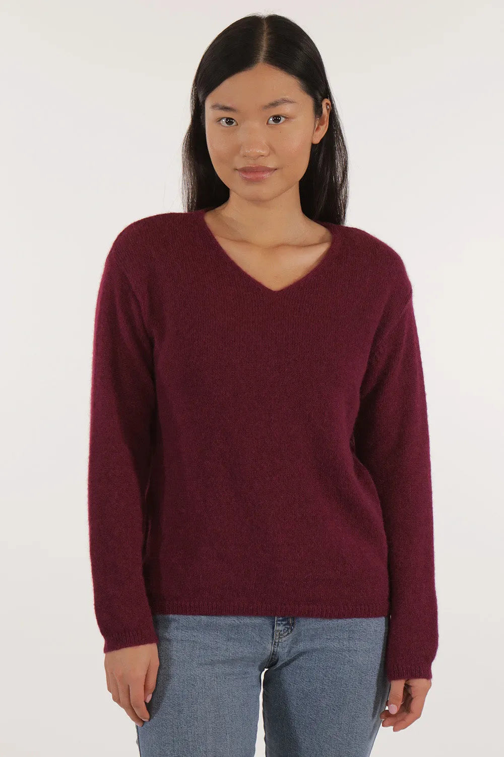 Doriane Alpaka Pullover mit V-Ausschnitt-Les Racines Du Ciel-Pullis & Sweatshirts-ROTATION BOUTIQUE BERLIN