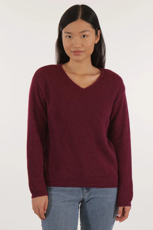 Doriane Alpaka Pullover mit V-Ausschnitt-Les Racines Du Ciel-Pullis & Sweatshirts-ROTATION BOUTIQUE BERLIN