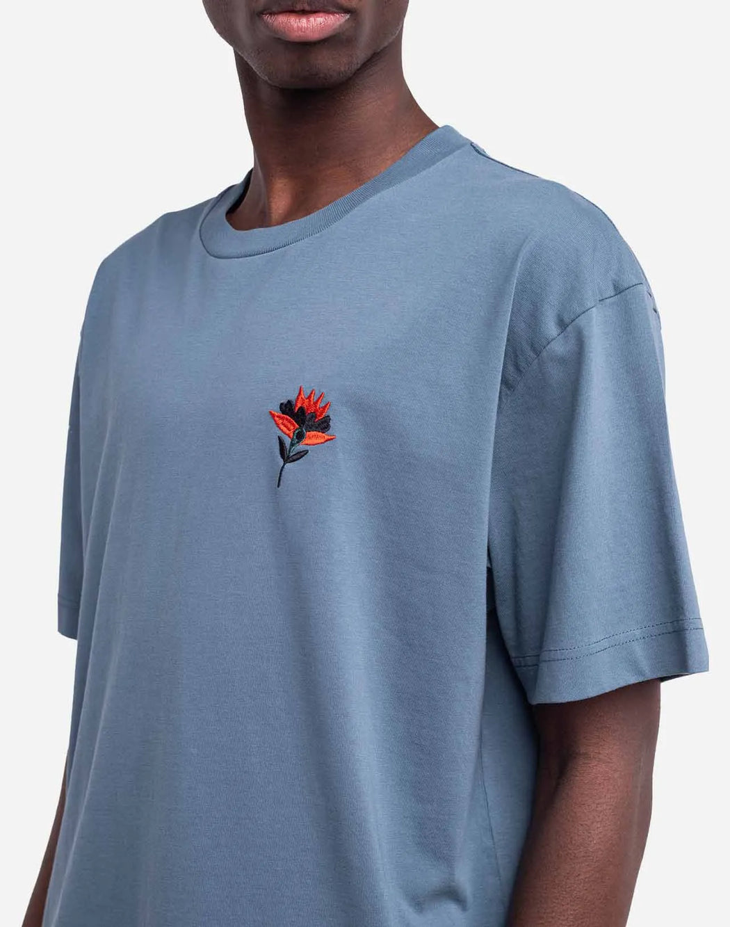 T-SHIRT BRIERE STEEL BLUE-Olow-T-Shirts-ROTATION BOUTIQUE BERLIN