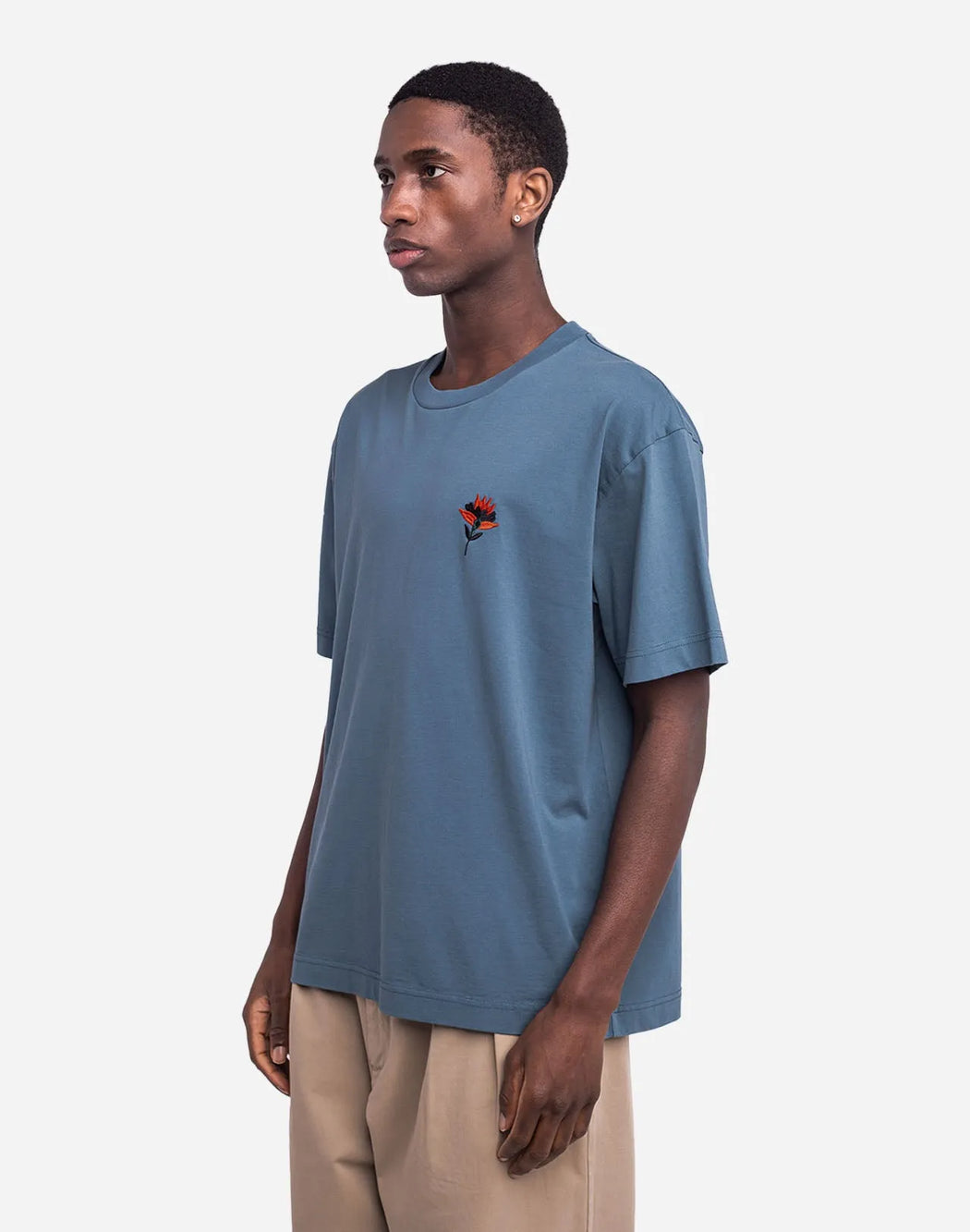 T-SHIRT BRIERE STEEL BLUE-Olow-T-Shirts-ROTATION BOUTIQUE BERLIN