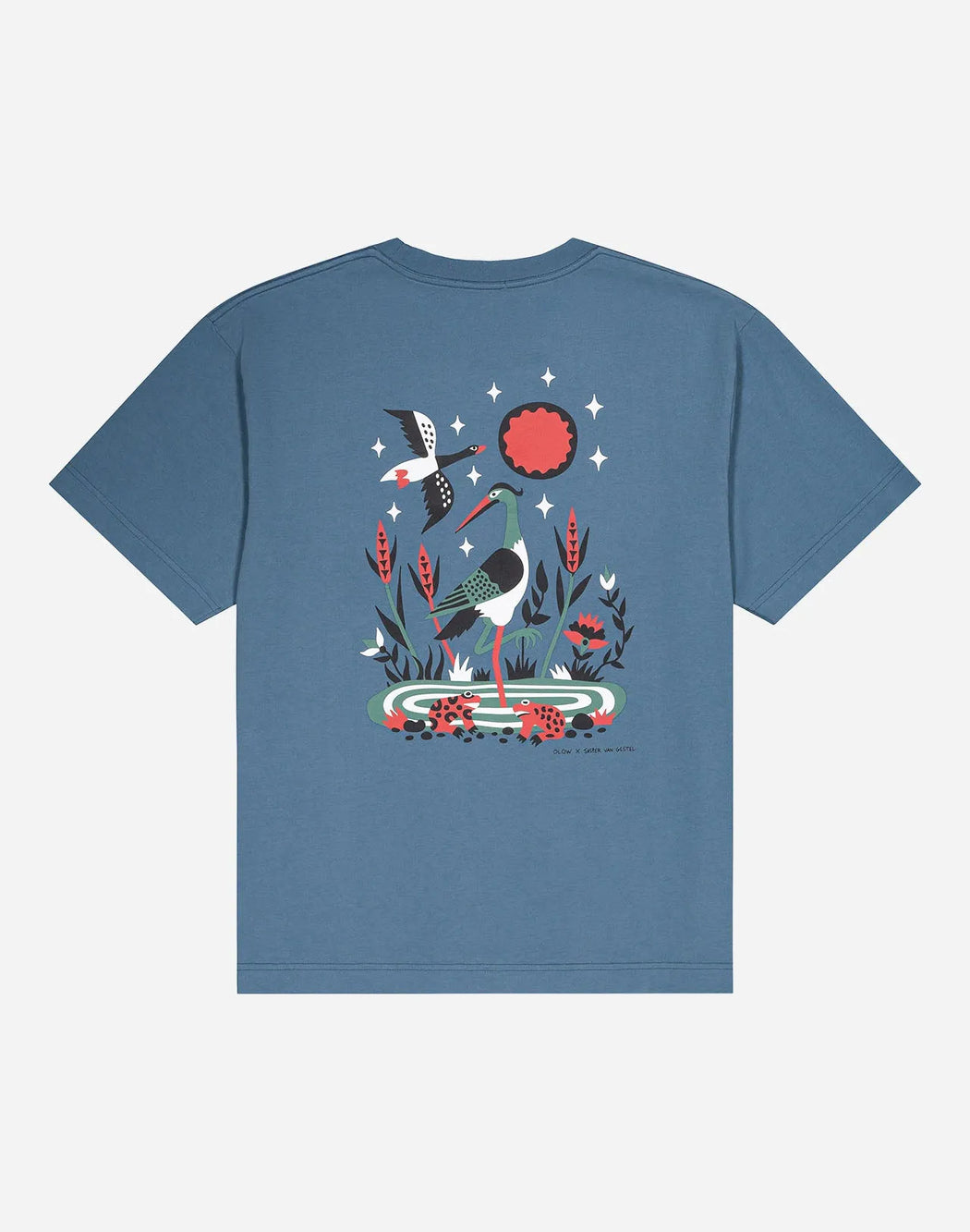 T-SHIRT BRIERE STEEL BLUE-Olow-T-Shirts-ROTATION BOUTIQUE BERLIN