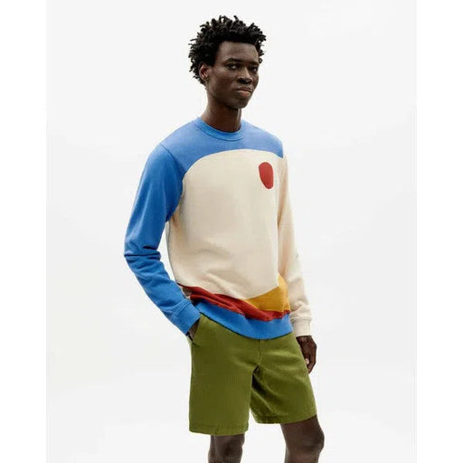 Abstract Ivory Sweatshirt-Thinking Mu-Pullis & Sweatshirts-ROTATION BOUTIQUE