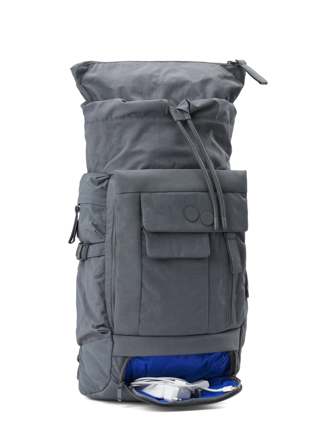 Blok Medium Crinkle Grey Rucksack-Pinqponq-Rucksäcke-ROTATION BOUTIQUE BERLIN