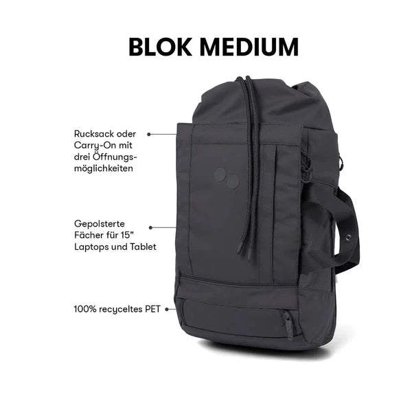 Blok Medium Deep Anthra - Rucksack-Pinqponq-Rucksäcke-ROTATION BOUTIQUE