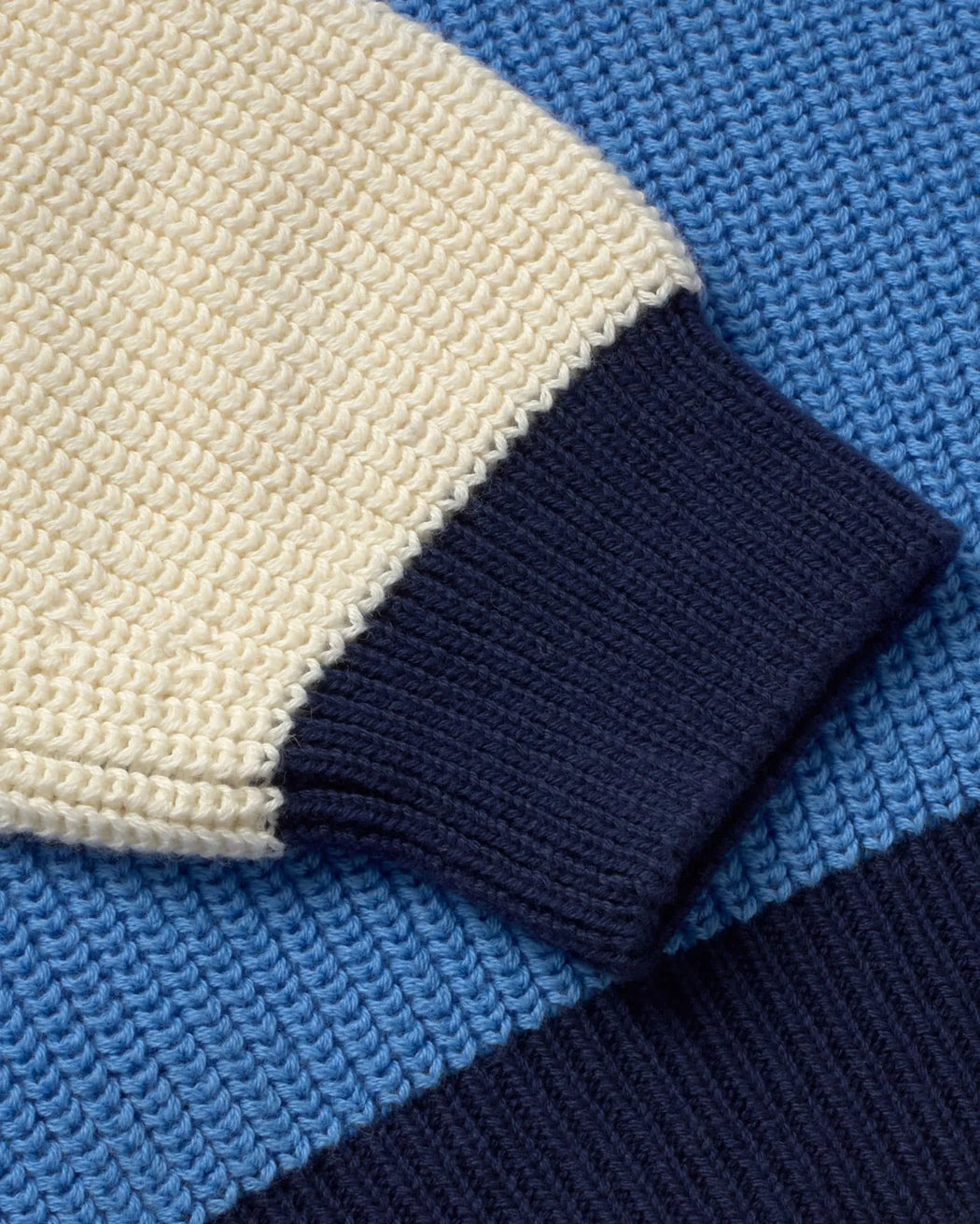 Blue Contrast Strickpullover Damen-Thinking Mu-Pullis & Sweatshirts-ROTATION BOUTIQUE BERLIN
