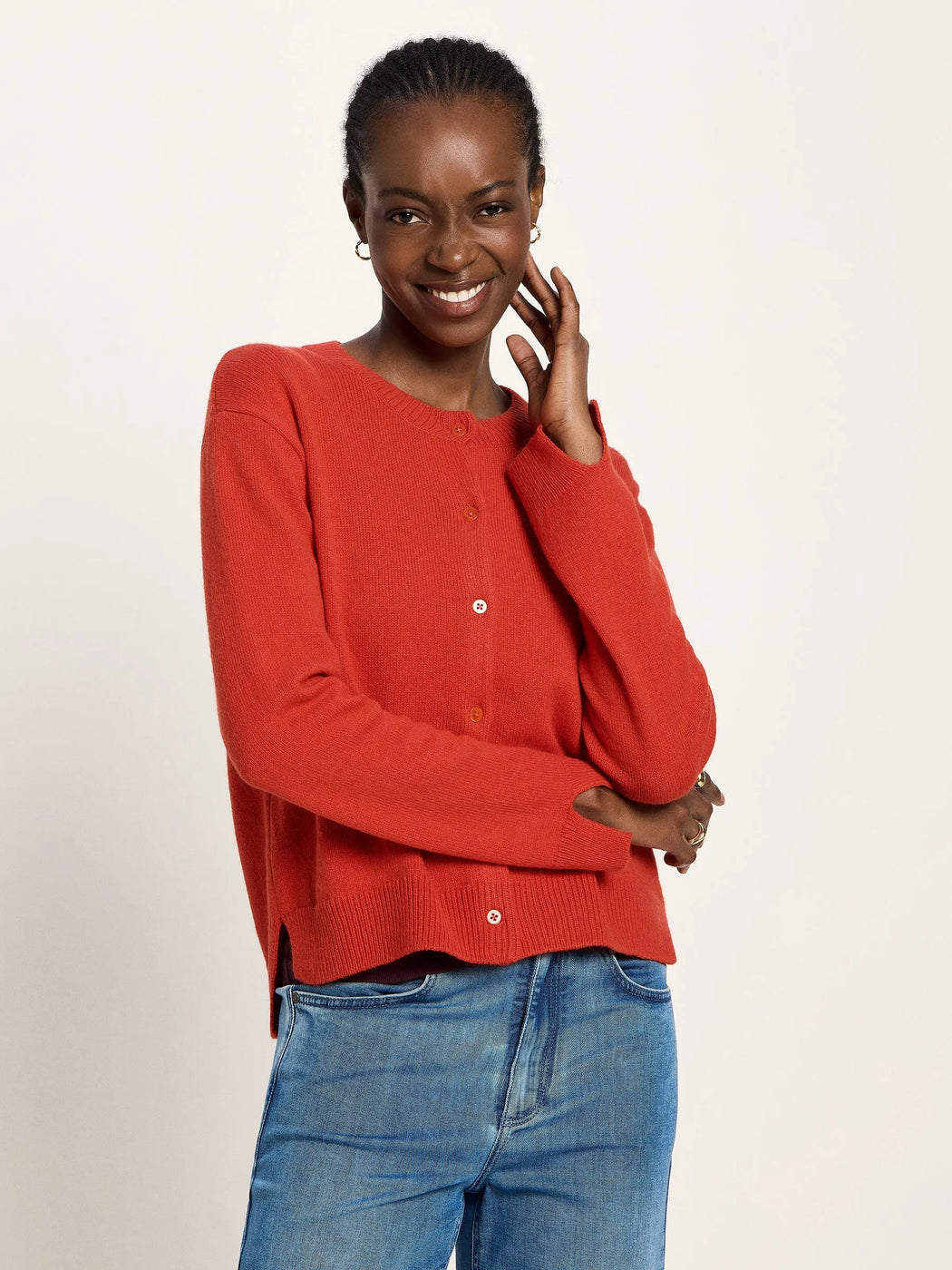 Boxy Strickjacke (GOTS)-Lanius-Pullis & Sweatshirts-ROTATION BOUTIQUE BERLIN