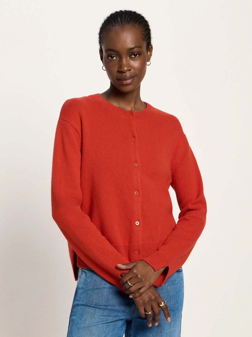 Boxy Strickjacke (GOTS)-Lanius-Pullis & Sweatshirts-ROTATION BOUTIQUE BERLIN