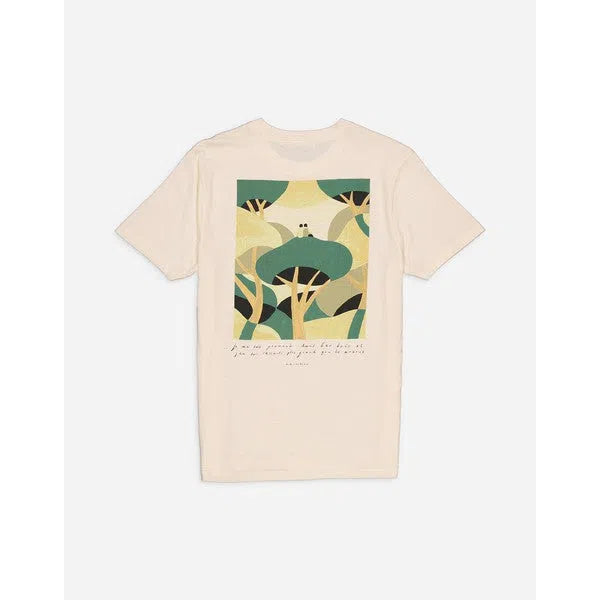 Contemplation Tee - Wide Fit T-Shirt mit Baum Stickerei und Backprint-Olow-T-Shirts-ROTATION BOUTIQUE