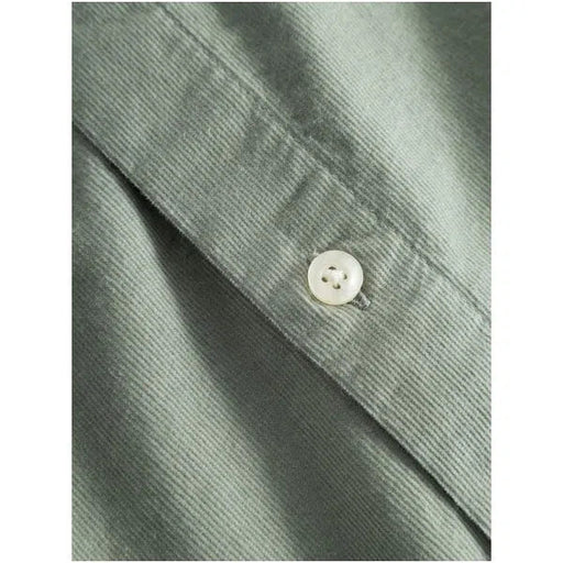 Cord Hemd mit Stehkragen aus Bio Baumwolle-Knowledge Cotton Apparel-Hemden & Blusen-ROTATION BOUTIQUE