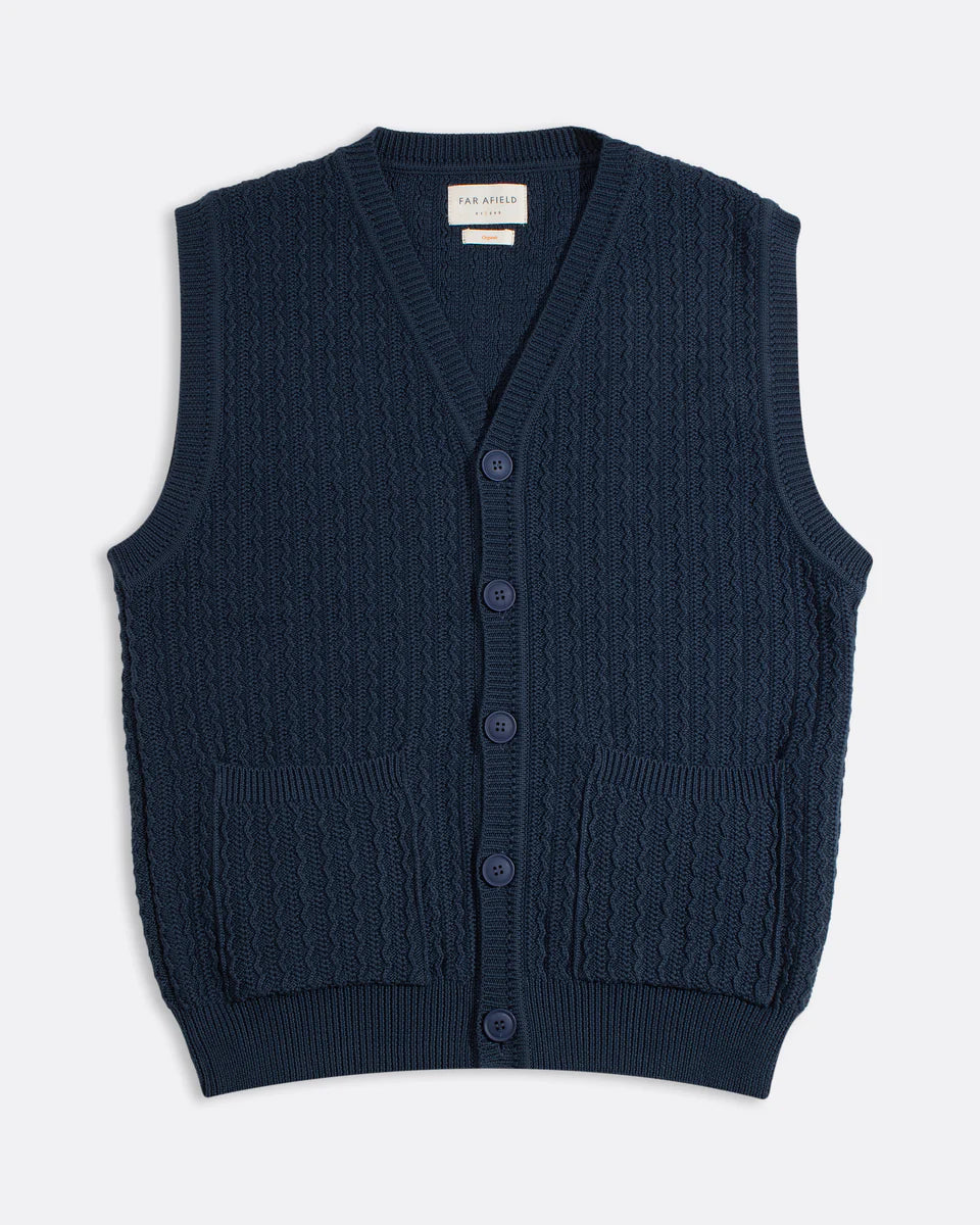 Cropper Sleeveless Herren Cardigan-Far Afield-Pullis & Sweatshirts-ROTATION BOUTIQUE BERLIN