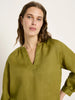 Damen 3/4 Arm Bluse aus Ramie-LANIUS-Hemden & Blusen-ROTATION BOUTIQUE BERLIN