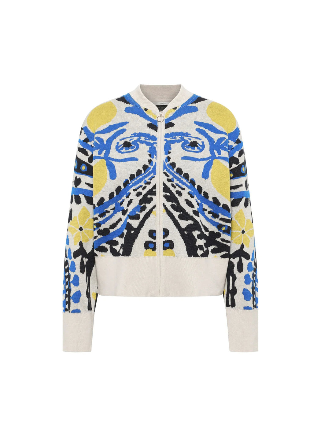 Damen Jacquard Strickjacke – GOTS-zertifiziert-Lanius-Pullis & Sweatshirts-ROTATION BOUTIQUE BERLIN