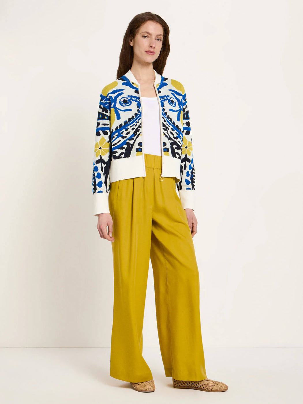 Damen Jacquard Strickjacke – GOTS-zertifiziert-Lanius-Pullis & Sweatshirts-ROTATION BOUTIQUE BERLIN