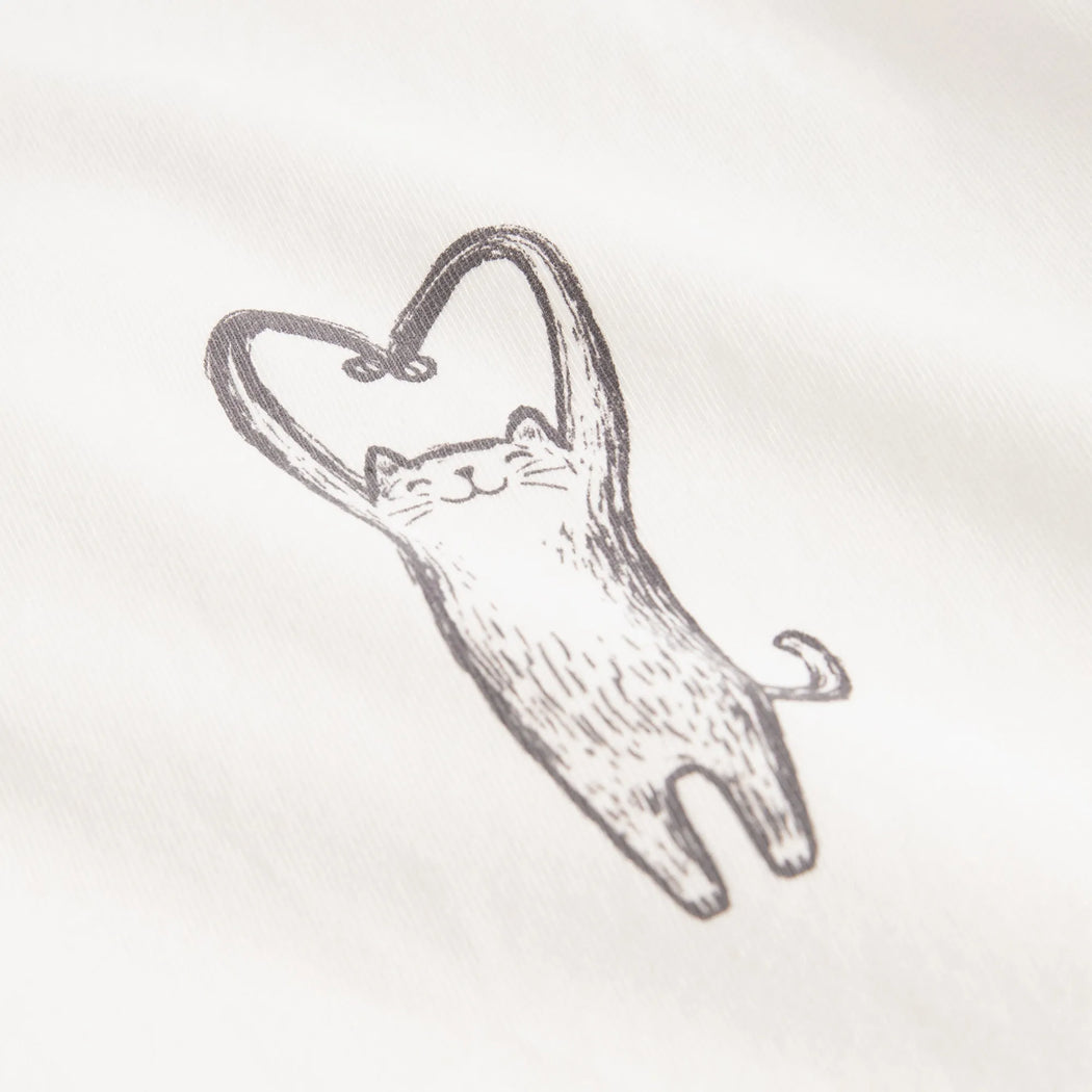 Damen T-Shirt Vadstena Heart Cat-Dedicated-T-Shirts-ROTATION BOUTIQUE BERLIN