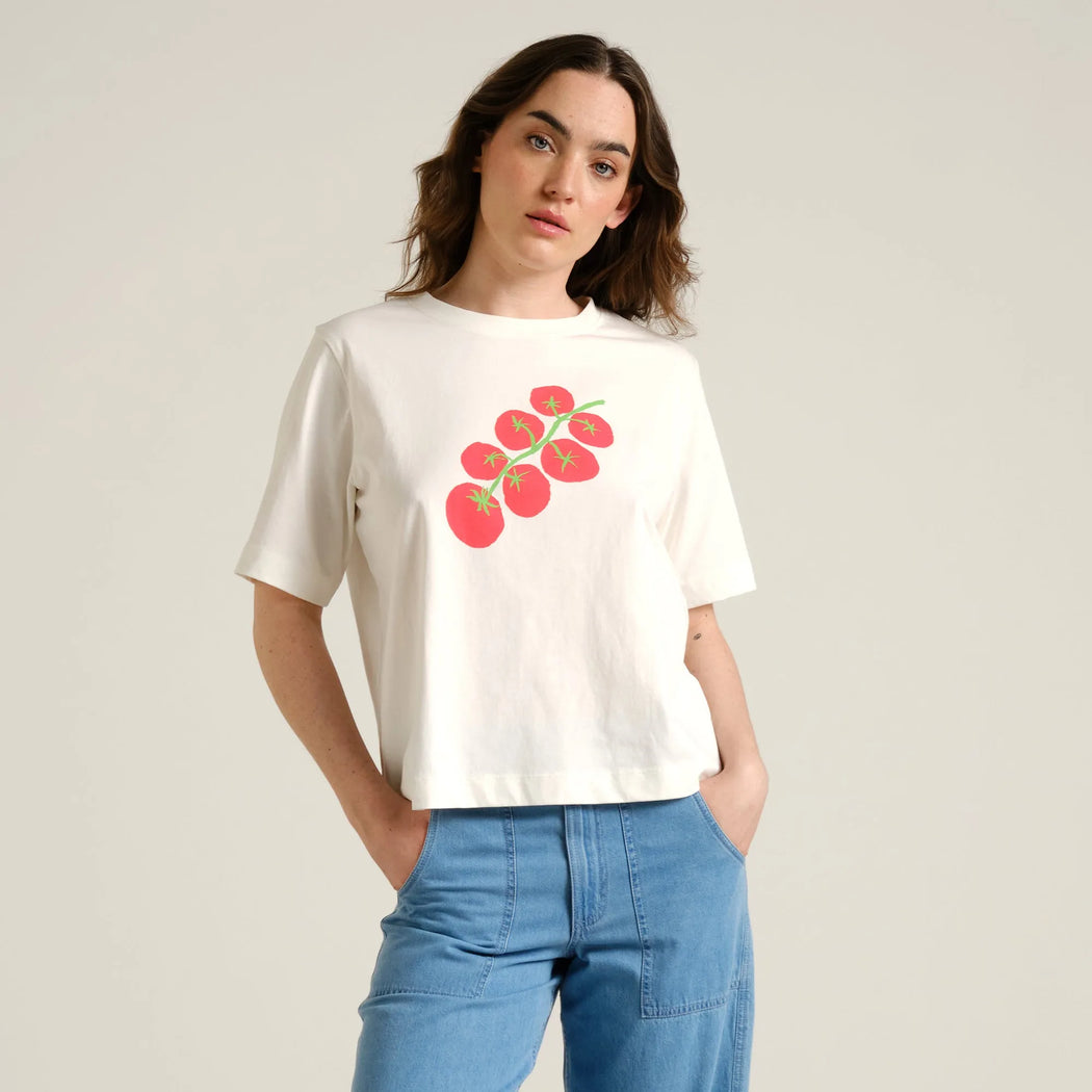 Damen T-Shirt Vadstena Tomato-Dedicated-T-Shirts-ROTATION BOUTIQUE BERLIN