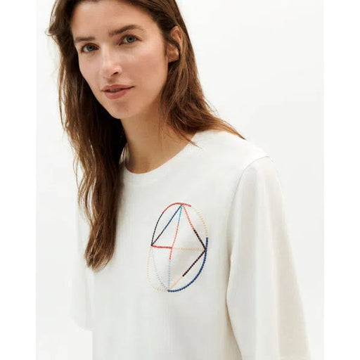 Damen T-Shirt mit Stickerei-Thinking Mu-T-Shirts-ROTATION BOUTIQUE
