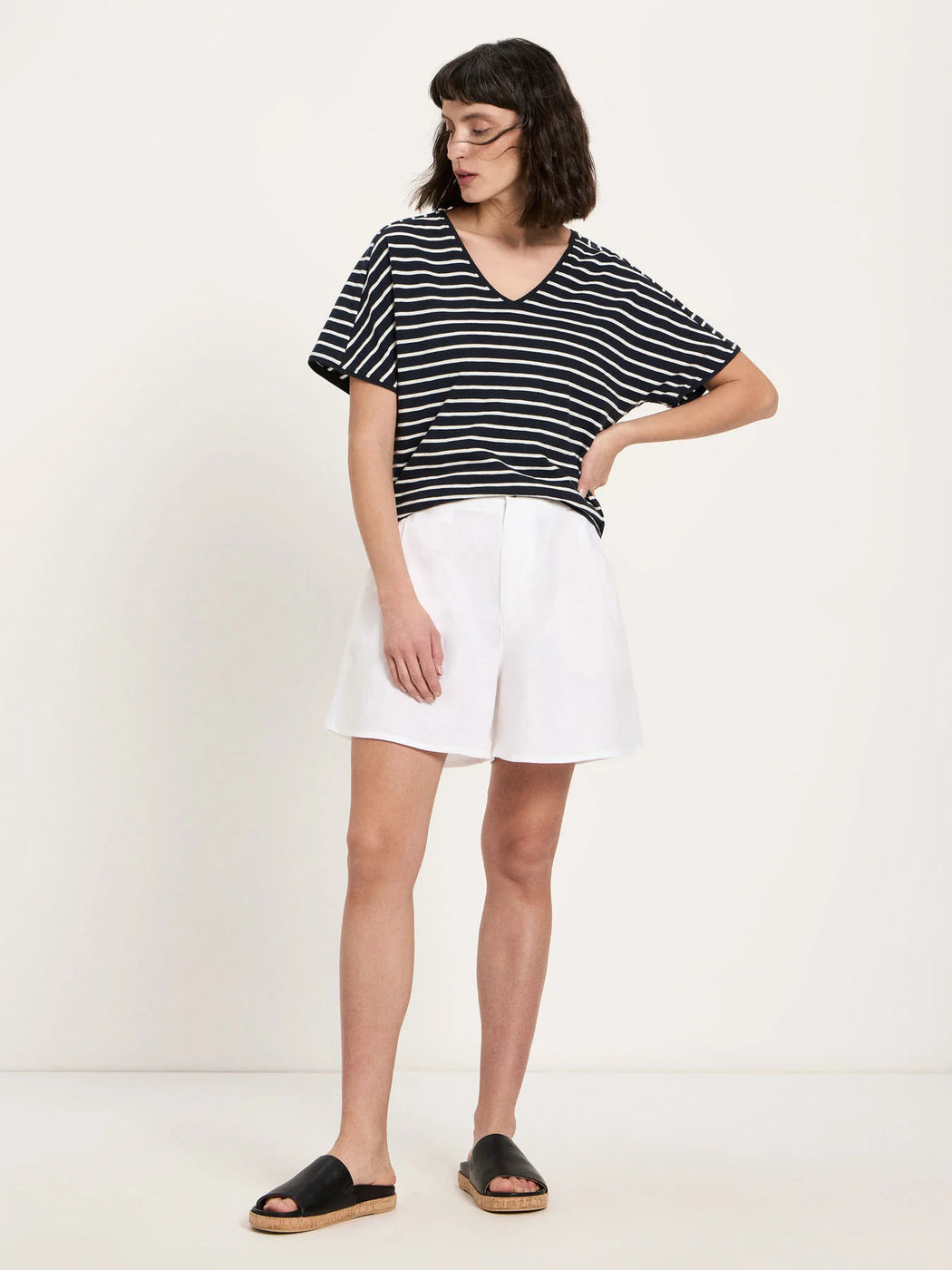 Damen V-Neck Shirt-Lanius-T-Shirts-ROTATION BOUTIQUE BERLIN