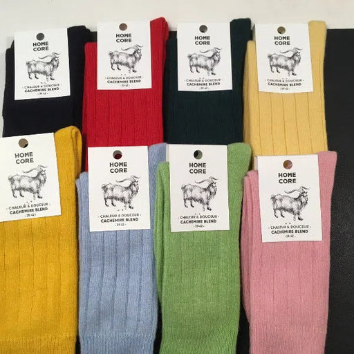 Farbtherapie Socken aus Kaschmir Woll Mix-Homecore-Socken-ROTATION BOUTIQUE BERLIN