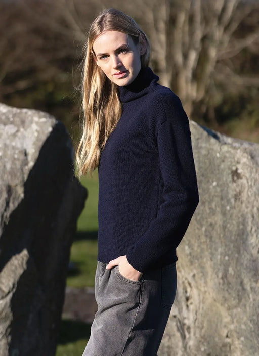 Funnel Neck Slouchy Sweater - Strickpullover-Fisherman-Pullis & Sweatshirts-ROTATION BOUTIQUE BERLIN