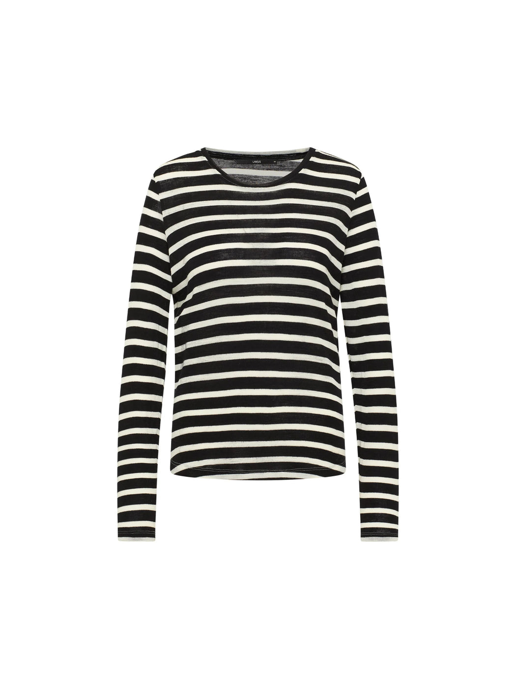 Gestreiftes Langarmshirt aus Merinowolle-Lanius-T-Shirts-ROTATION BOUTIQUE BERLIN