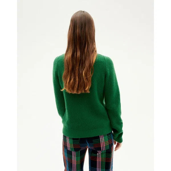 Hera Knitted Garden Green - Strickpullover-Thinking Mu-Pullis & Sweatshirts-ROTATION BOUTIQUE BERLIN