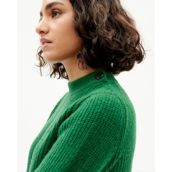 Hera Knitted Garden Green - Strickpullover-Thinking Mu-Pullis & Sweatshirts-ROTATION BOUTIQUE BERLIN