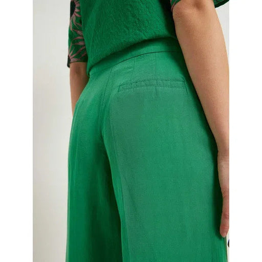 Hose mit weitem Bein aus TENCEL™ Lyocell und Leinen Mix-Lanius-Hosen-ROTATION BOUTIQUE BERLIN