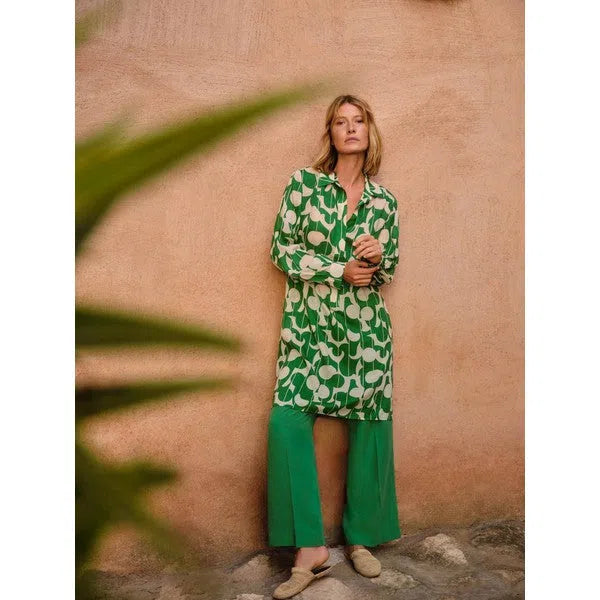 Hose mit weitem Bein aus TENCEL™ Lyocell und Leinen Mix-Lanius-Hosen-ROTATION BOUTIQUE BERLIN