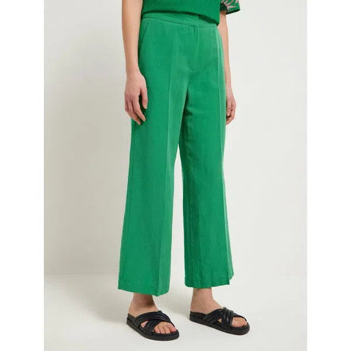 Hose mit weitem Bein aus TENCEL™ Lyocell und Leinen Mix-Lanius-Hosen-ROTATION BOUTIQUE BERLIN