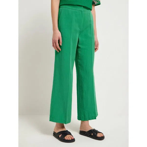 Hose mit weitem Bein aus TENCEL™ Lyocell und Leinen Mix-Lanius-Hosen-ROTATION BOUTIQUE BERLIN