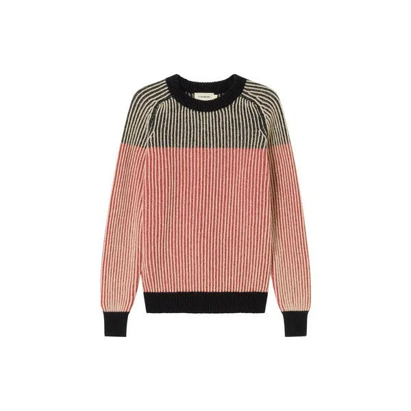 Ice Cream Stripes - Damen Strickpullover-Thinking Mu-Pullis & Sweatshirts-ROTATION BOUTIQUE