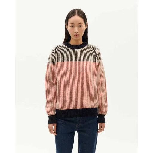 Ice Cream Stripes - Damen Strickpullover-Thinking Mu-Pullis & Sweatshirts-ROTATION BOUTIQUE BERLIN