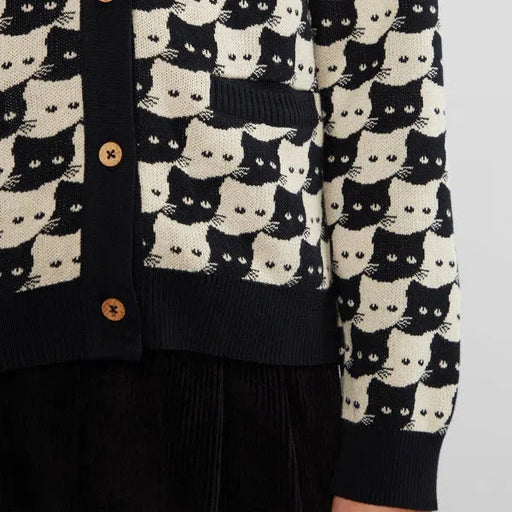 Iggesund Pepita Cats - Cardigan-Dedicated-Pullis & Sweatshirts-ROTATION BOUTIQUE BERLIN