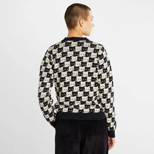 Iggesund Pepita Cats - Cardigan-Dedicated-Pullis & Sweatshirts-ROTATION BOUTIQUE BERLIN