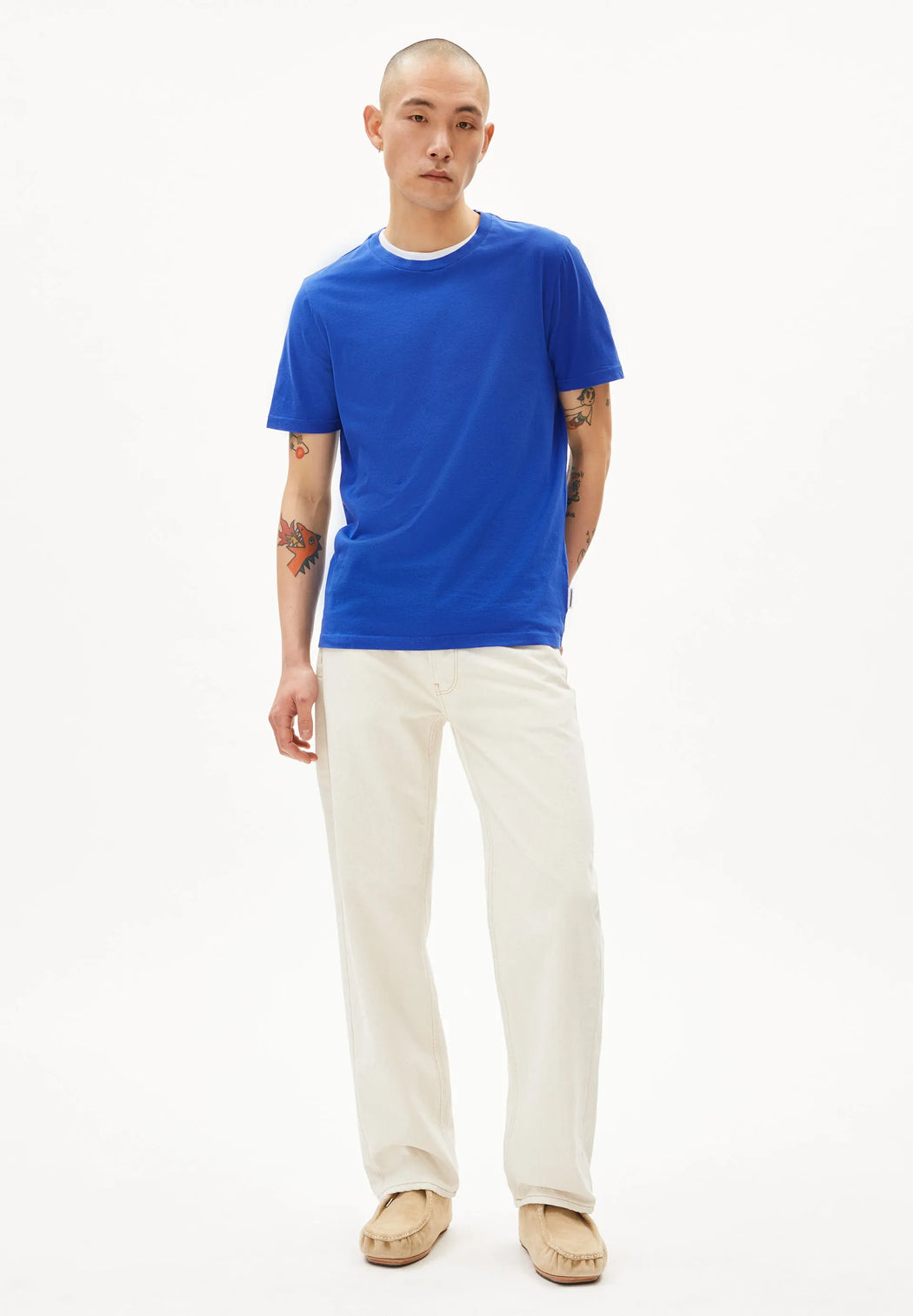 Jaames Dynamo Blue-Armedangels-T-Shirts-ROTATION BOUTIQUE BERLIN
