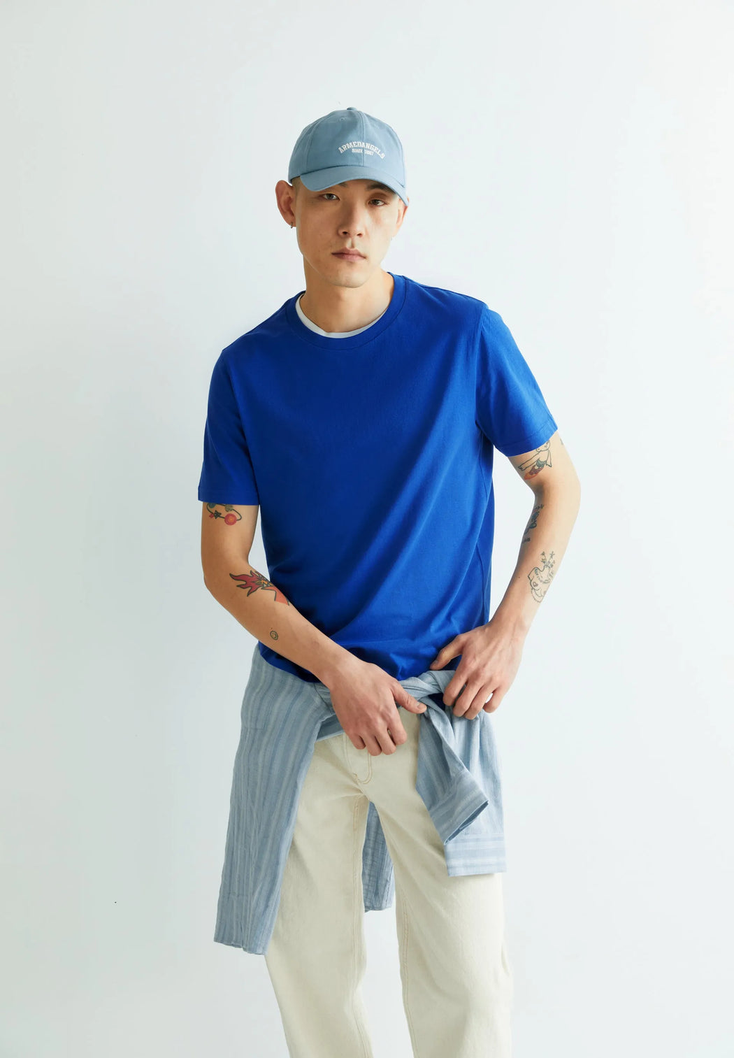 Jaames Dynamo Blue-Armedangels-T-Shirts-ROTATION BOUTIQUE BERLIN