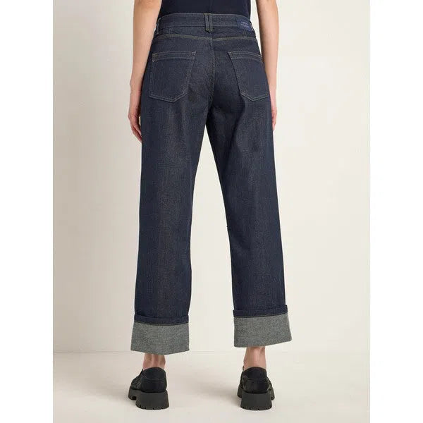 Jeans mit Aufschlag aus Bio Baumwolle-Lanius-Hosen-ROTATION BOUTIQUE