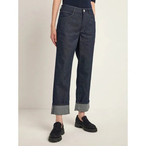 Jeans mit Aufschlag aus Bio Baumwolle-Lanius-Hosen-ROTATION BOUTIQUE BERLIN