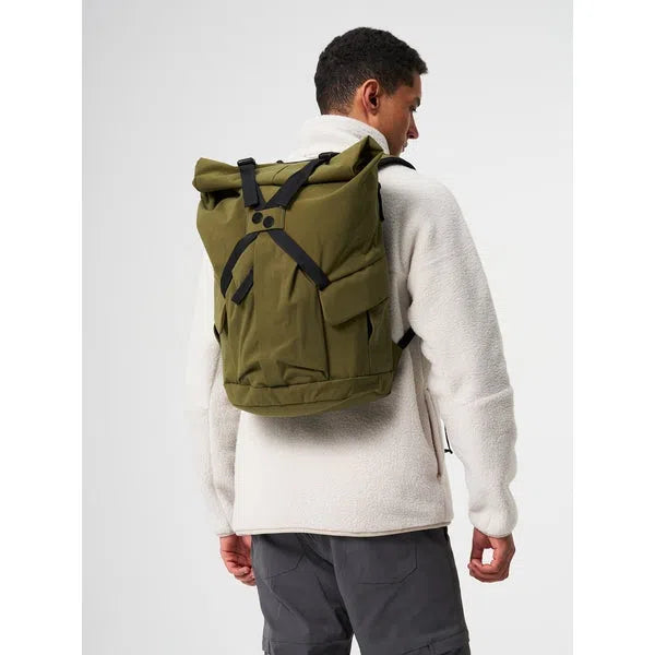 Kross Solid Olive - Rolltop Rucksack-Pinqponq-Rucksäcke-ROTATION BOUTIQUE BERLIN