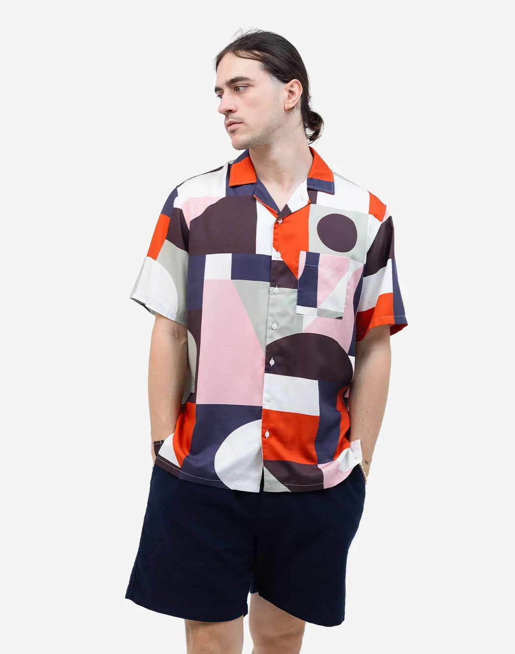 Kurzarm Hemd Aloha Cubism-Olow-Hemden & Blusen-ROTATION BOUTIQUE BERLIN