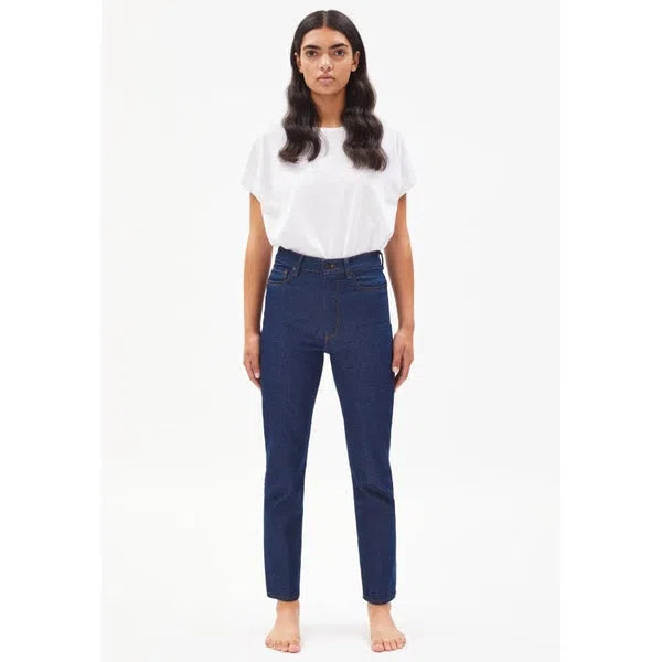 Lejaa Raw - High Waist Straight Jeans-Armedangels-Jeans-ROTATION BOUTIQUE