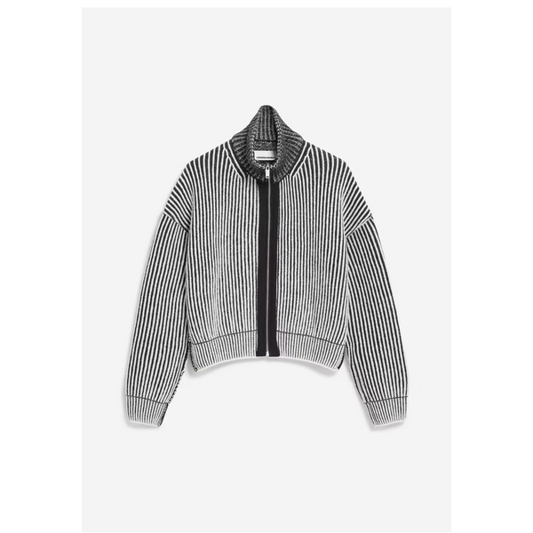 Medeaa Vanise Gestreifte Loose Fit Strickjacke-Armedangels-Pullis & Sweatshirts-ROTATION BOUTIQUE BERLIN