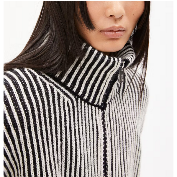 Medeaa Vanise Gestreifte Loose Fit Strickjacke-Armedangels-Pullis & Sweatshirts-ROTATION BOUTIQUE BERLIN