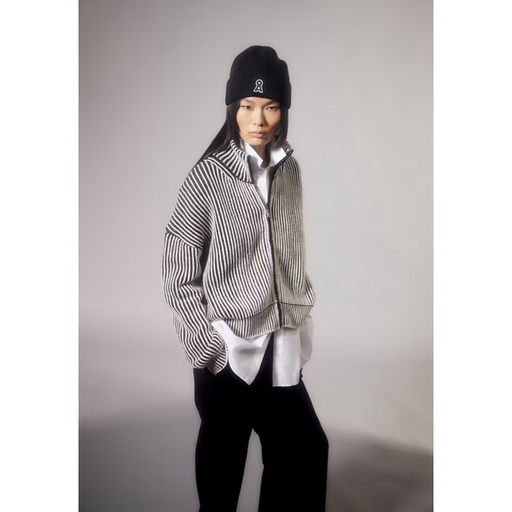 Medeaa Vanise Gestreifte Loose Fit Strickjacke-Armedangels-Pullis & Sweatshirts-ROTATION BOUTIQUE BERLIN