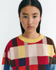 Multicolor Grid Knitted Sweater-Thinking Mu-Pullis & Sweatshirts-ROTATION BOUTIQUE BERLIN