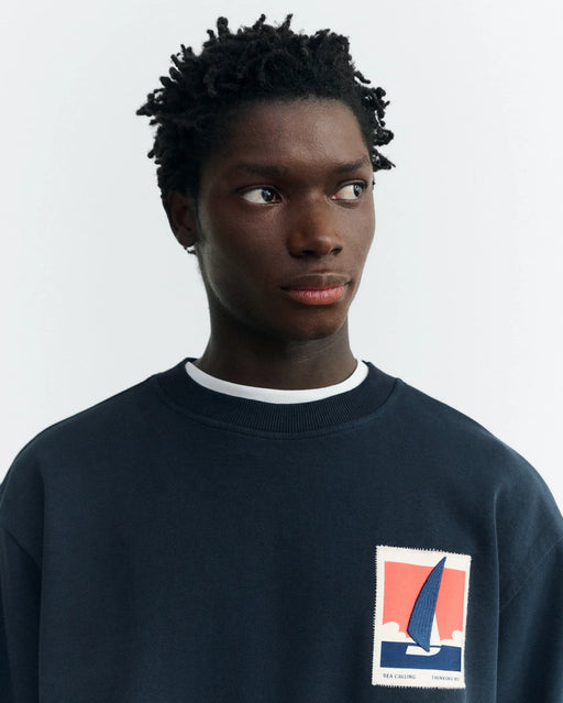 Optimist Patch Sweatshirt Herren-Thinking Mu-Pullis & Sweatshirts-ROTATION BOUTIQUE BERLIN