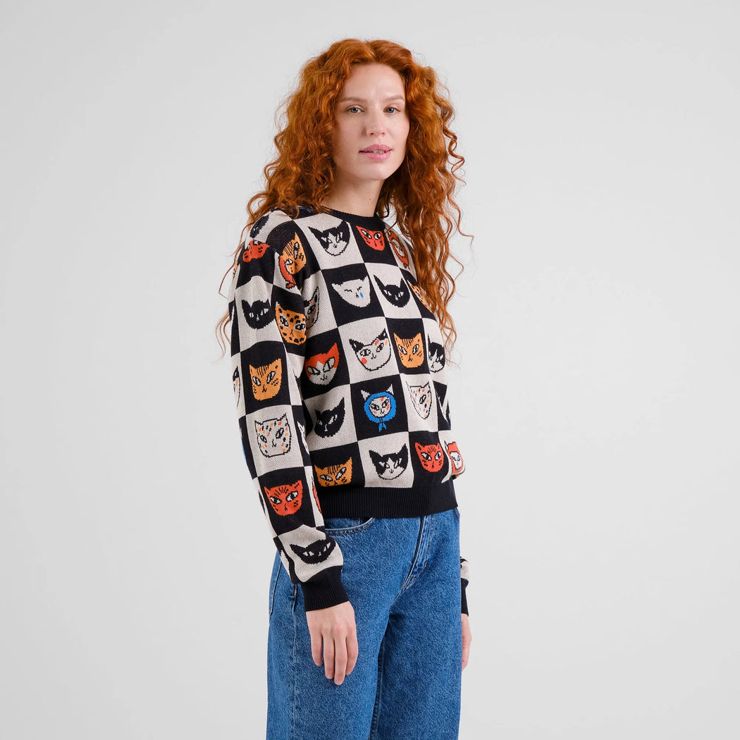 Pullover Arendal Cat Bingo-Dedicated-Pullis & Sweatshirts-ROTATION BOUTIQUE BERLIN
