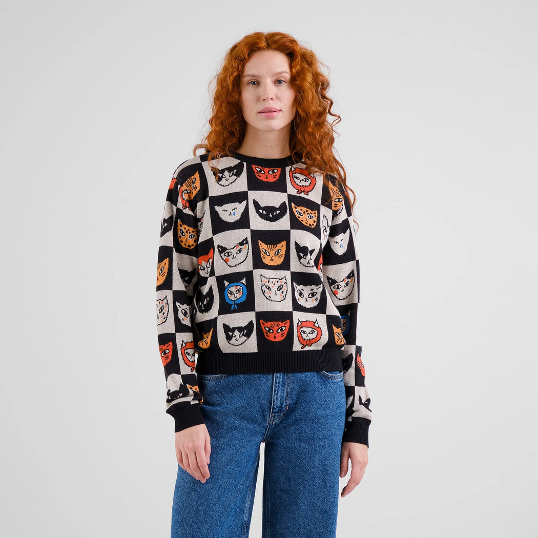 Pullover Arendal Cat Bingo-Dedicated-Pullis & Sweatshirts-ROTATION BOUTIQUE BERLIN