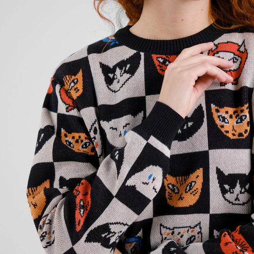 Pullover Arendal Cat Bingo-Dedicated-Pullis & Sweatshirts-ROTATION BOUTIQUE BERLIN